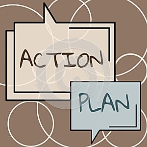 Text showing inspiration Action Plan. Concept meaning list of things or schedule to be made thia current year