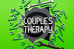 Text showing inspiration Couple S Therapy. Business idea treat relationship distress for individuals and couples