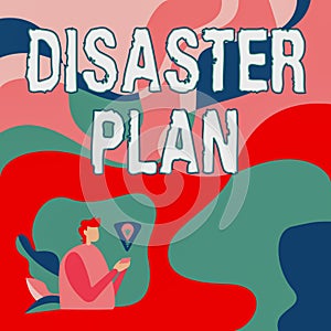 Text showing inspiration Disaster Plan. Business showcase Respond to Emergency Preparedness Survival and First Aid Kit