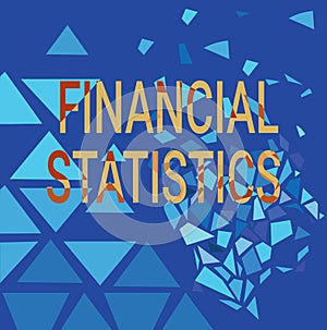 Text showing inspiration Financial Statistics. Conceptual photo Comprehensive Set of Stock and Flow Data of a company