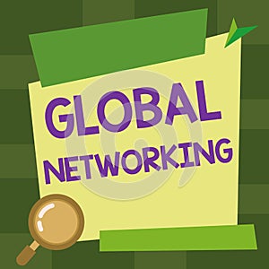 Text showing inspiration Global Networking. Business concept Communication network which spans the entire Earth WAN
