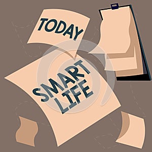 Text showing inspiration Smart Life. Business concept approach conceptualized from a frame of prevention and lifestyles
