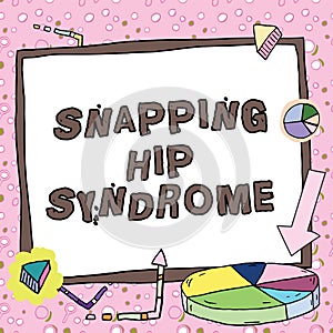 Text showing inspiration Snapping Hip Syndrome. Word Written on audible snap or click that occurs in or around the hip