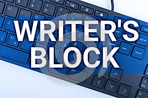 Text showing inspiration Writer S Block. Business overview Condition of being unable to think of what to write Computer