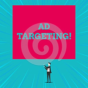 Text sign showing Ad Targeting. Conceptual photo target the most receptive audiences with certain traits.