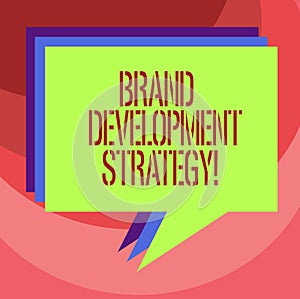Text sign showing Brand Development Strategy. Conceptual photo analysis and planning of brand perceive in market Stack