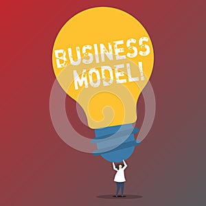 Text sign showing Business Model. Conceptual photo Innovative Strategic Plan Marketing Vision Successful Ideas