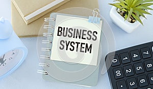 Text sign showing Business System. Business