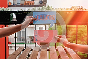 Text sign showing Calculations. Conceptual photo mathematical determination of the size or number of something Empty photo