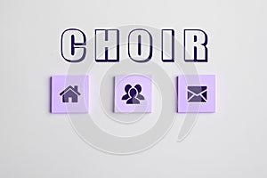 Text sign showing Choir. Business approach a group organized to perform ensemble singing