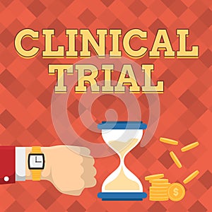 Text sign showing Clinical Trial. Business approach trials to evaluate the effectiveness and safety of medication