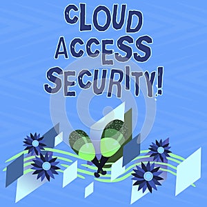 Text sign showing Cloud Access Security. Conceptual photo protect cloudbased systems, data and infrastructure Colorful