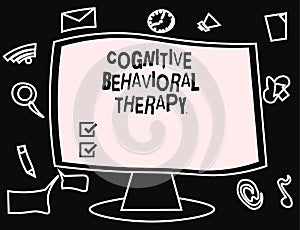 Text sign showing Cognitive Behavioral Therapy. Conceptual photo Psychological treatment for mental disorders