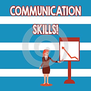 Text sign showing Communication Skills. Conceptual photo ability to convey information to another effectively