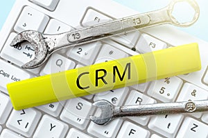 Text sign showing Crm. Business idea manages all your company relationships and interactions with customers