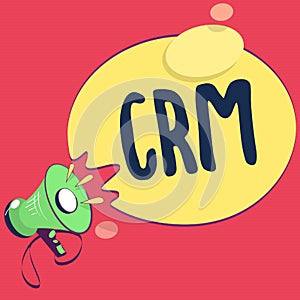 Text sign showing Crm. Conceptual photo Strategy for managing the Affiliation Interactions of an organization