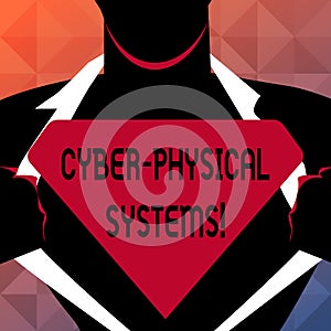 Text sign showing Cyber Physical Systems. Conceptual photo Mechanism controlled by computerbased algorithms. photo