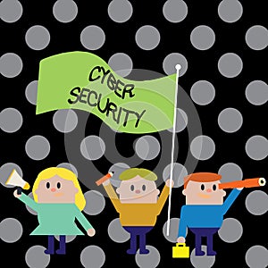 Text sign showing Cyber Security. Conceptual photo Protect a computer system against unauthorized access