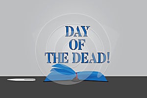 Text sign showing Day Of The Dead. Conceptual photo Mexican celebration honouring showing that have passed away Color