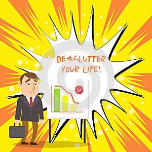 Text sign showing De Clutter Your Life. Conceptual photo remove unnecessary items from untidy or overcrowded places.