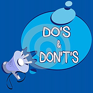 Text sign showing Do s is and Don t not s is. Conceptual photo Confusion in one's mind about something