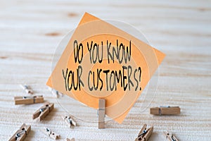 Text sign showing Do You Know Your Customers question. Business idea asking to identify a customer s is nature Piece Of