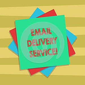 Text sign showing Email Delivery Service. Conceptual photo email marketing platform or tools in sending messages