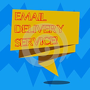 Text sign showing Email Delivery Service. Conceptual photo email marketing platform or tools in sending messages Folded