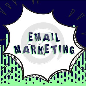 Text sign showing Email Marketing. Business approach attracting potential buyer by communicating through the message photo