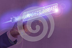 Text sign showing Gaucher Disease. Conceptual photo autosomal recessive inherited disorder of metabolism photo