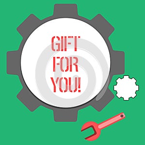 Text sign showing Gift For You. Conceptual photo To receive a present surprise special occasion appreciation.