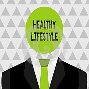 Text sign showing Healthy Lifestyle. Conceptual photo Live Healthy Engage in physical activity and exercise Symbolic