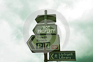 Text sign showing Hot Property. Conceptual photo Something which is sought after or is Heavily Deanalysisded Empty