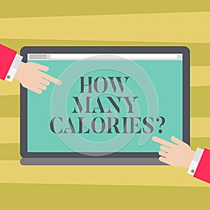 Text sign showing How Many Calories. Conceptual photo asking about nutritional requirement or consumption food Hu