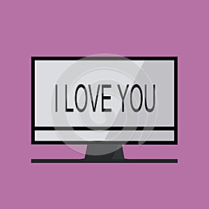 Text sign showing I Love You. Conceptual photo Expressing roanalysistic feelings for someone Positive emotion photo