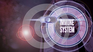 Text sign showing Immune System. Conceptual photo host defense system comprising many biological structures