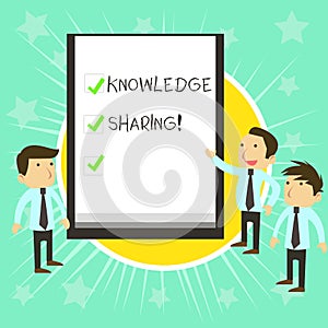 Text sign showing Knowledge Sharing. Conceptual photo deliberate exchange of information that helps with agility