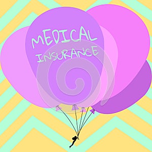 Text sign showing Medical Insurance. Internet Concept reimburse the insured for expenses incurred from illness Man photo