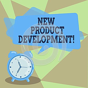 Text sign showing New Product Development. Conceptual photo Process of bringing a new product to the marketplace Blank