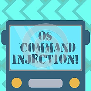 Text sign showing Os Comanalysisd Injection. Conceptual photo Attack technique used for illegal execution of comanalysisds Drawn photo