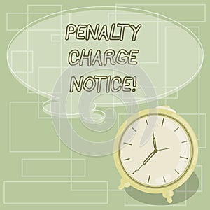 Text sign showing Penalty Charge Notice. Conceptual photo fines issued by the police for very minor offences Blank Color photo