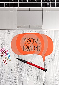 Text sign showing Personal Branding. Conceptual photo Practice of People Marketing themselves Image as Brands Open