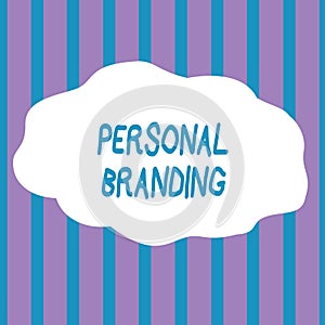 Text sign showing Personal Branding. Conceptual photo Practice of People Marketing themselves Image as Brands Seamless