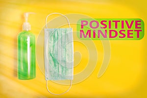 Text sign showing Positive Mindset. Conceptual photo mental attitude in which you expect favorable results Primary