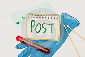 Text sign showing Post. Business idea a piece of writing, image, or other item of content published online Preparing And