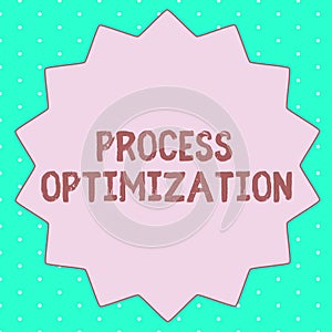 Text sign showing Process Optimization. Conceptual photo Improve Organizations Efficiency Maximize Throughput