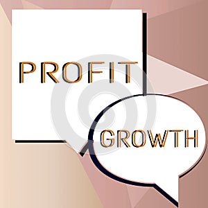 Text sign showing Profit Growth. Business approach Objectives Interrelation of Overall Sales Market Shares