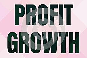 Text sign showing Profit Growth. Word Written on Objectives Interrelation of Overall Sales Market Shares Line