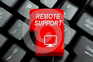 Text sign showing Remote Support. Business idea help end-users to solve computer problems and issues remotely