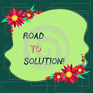 Text sign showing Road To Solution. Conceptual photo path you go to solve problem or difficult situation Blank Uneven